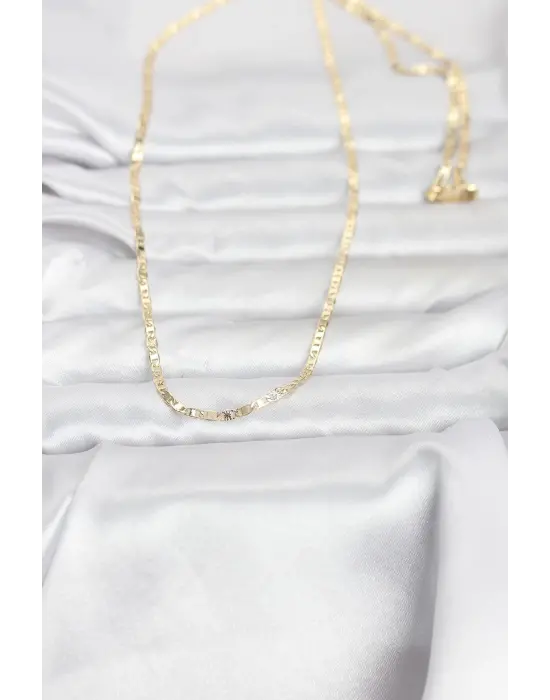 CM 14K Gold Renk Zincir Model 60 cm Kadın Kolye