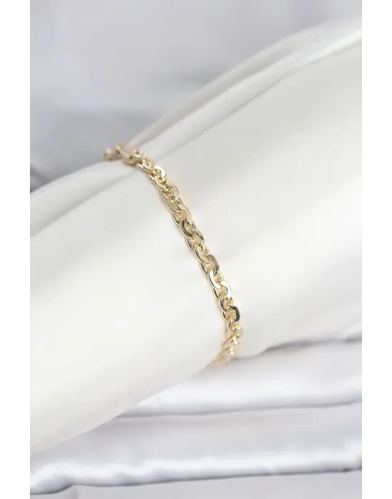 CM 14K Gold Renk Zincir Model Kadın Bileklik
