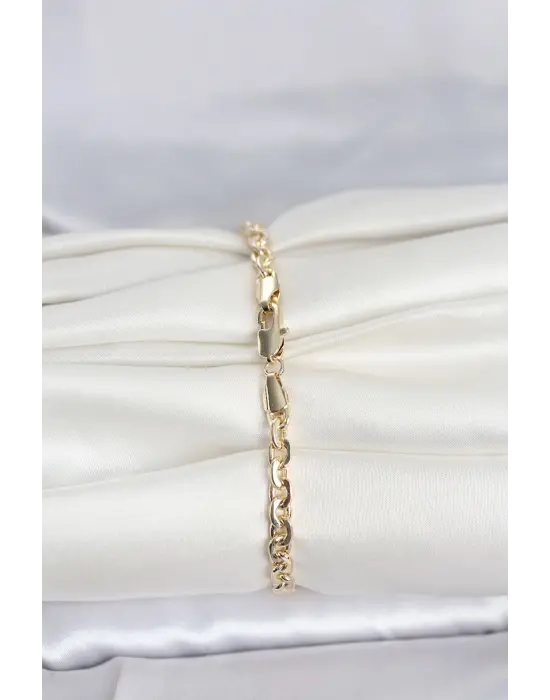 CM 14K Gold Renk Zincir Model Kadın Bileklik