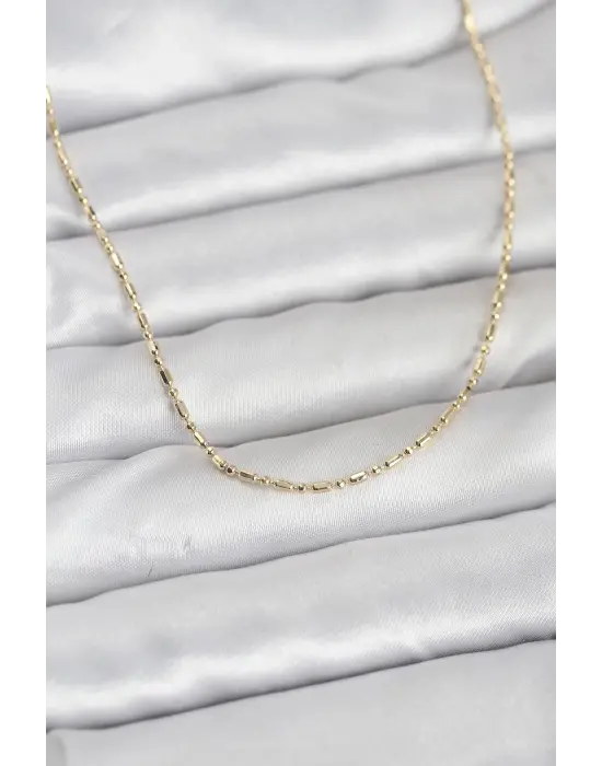 CM 14K Gold Renk Zincirli 60 cm Kadın Kolye
