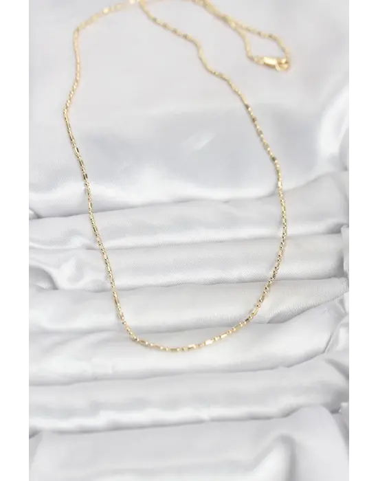 CM 14K Gold Renk Zincirli 60 cm Kadın Kolye