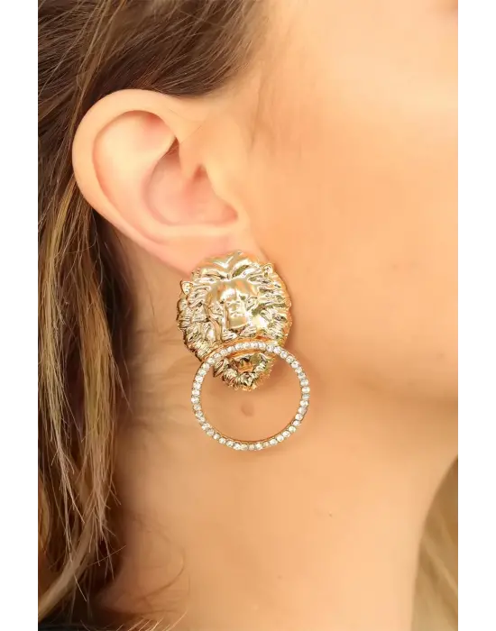 Dore Renk Bayan Aslanlı Küpe