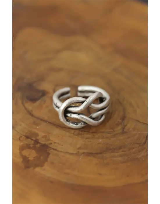 Düğüm Model Metal Ayarlanabilir Erkek Yüzük