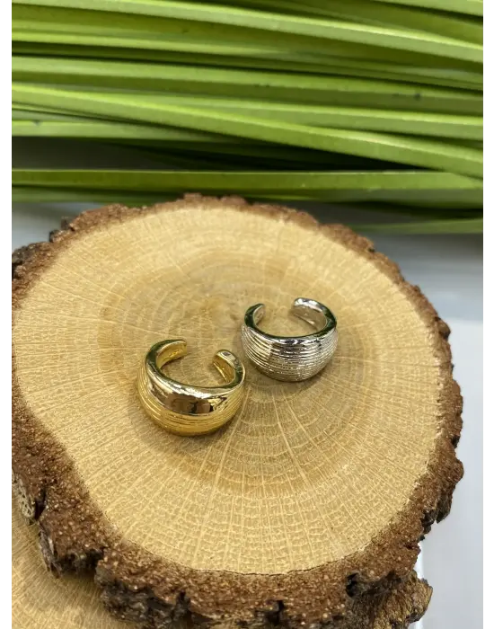 Düz Metal Sıkıştırmalı Kıkırdak Sarı ve Beyaz Renklerle