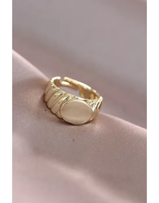 Gold Metal Çelik Yüzük