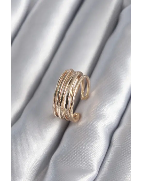 Altın Ayarlanabilir Çelik Yüzük