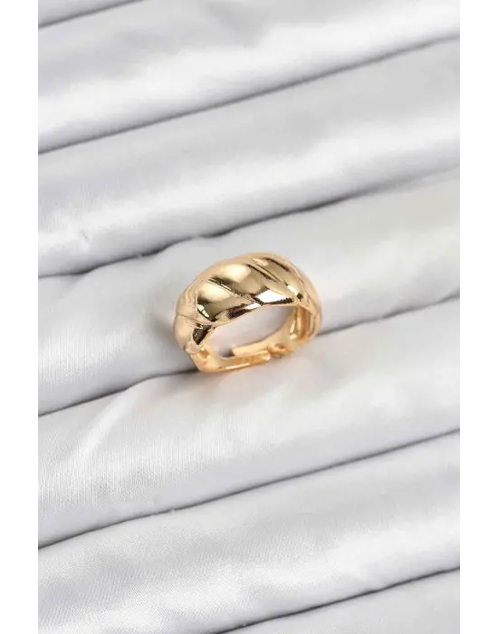 Gold Renk Bombeli Sarmal Yüzük