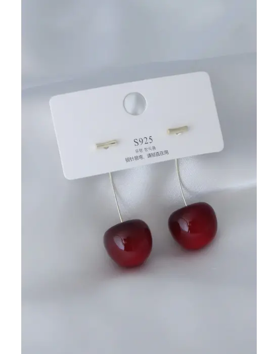 Altın Kiraz Model Çelik Küpe