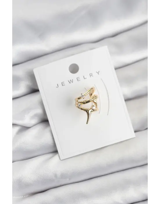 Gold Renk Çelik Diken Model Kıkırdak Earcuff Küpe