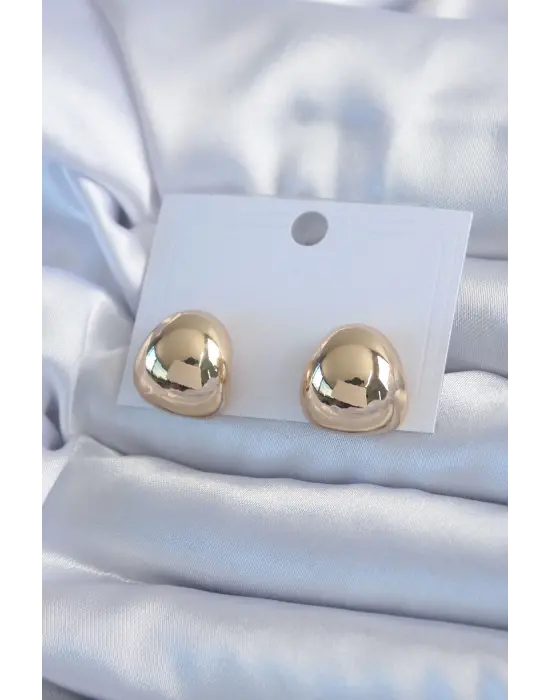 Gold Renk Pirinç Kadın Küpe