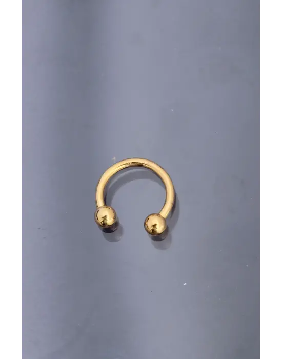 Gold Renkli Yarım Halka 316L Cerrahi Çelik Piercing