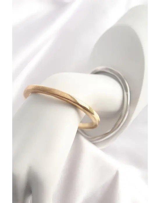 Gold ve Gümüş Renk Lastikli 2 li Pirinç Bileklik