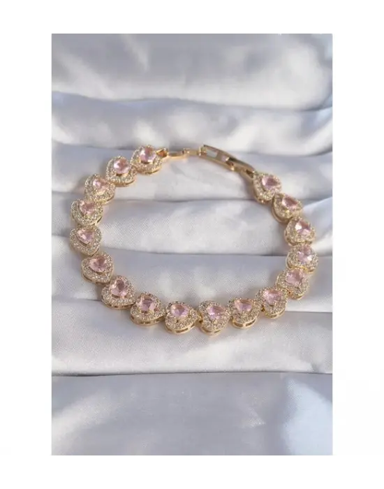 Gold Vip Model Kalpli Taşlı Bileklik