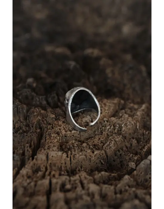 Goril Tasarımlı Ayarlamalı Erkek Yüzük