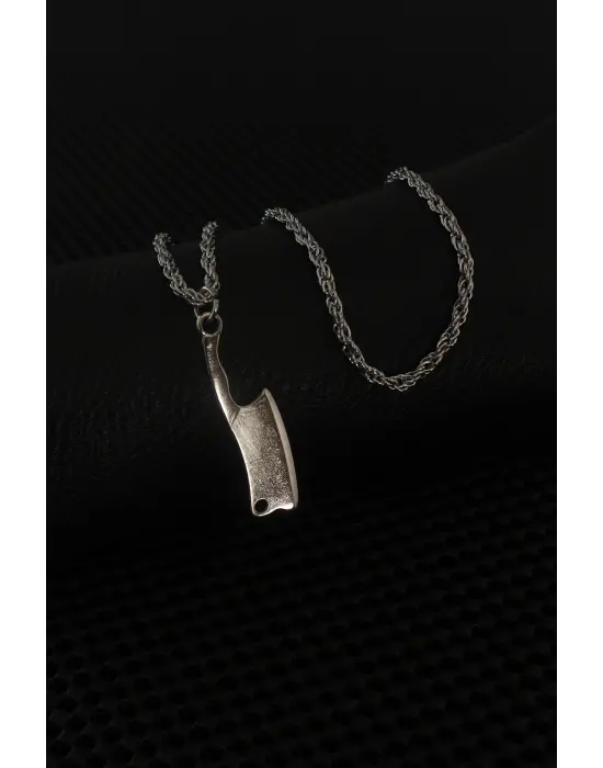 Gümüş Renk Satır Figür Erkek Kolye