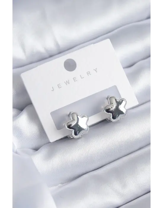 Gümüş Yıldız Model Yıldız Model  Çelik Küpe