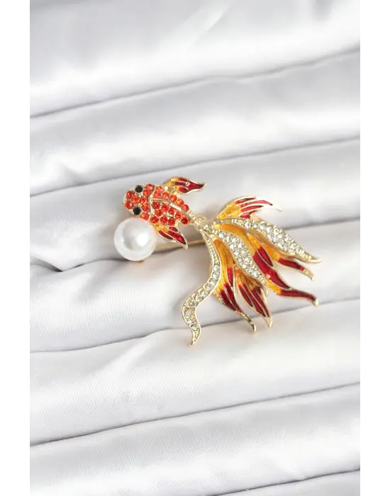 Japon Balığı Model Broş