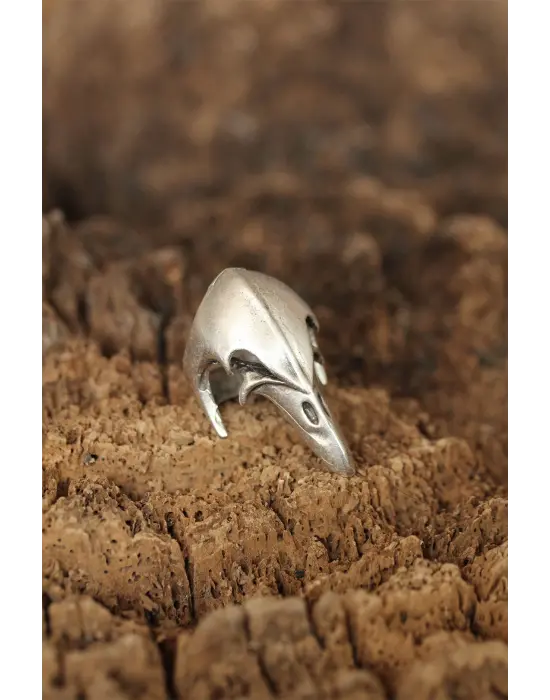 Karga Burun Figürlü Ayarlanabilir Erkek Yüzük