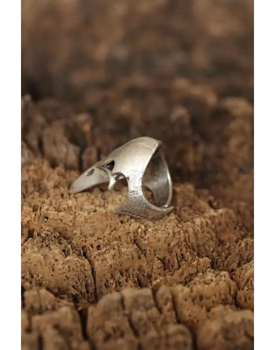 Karga Burun Figürlü Ayarlanabilir Erkek Yüzük