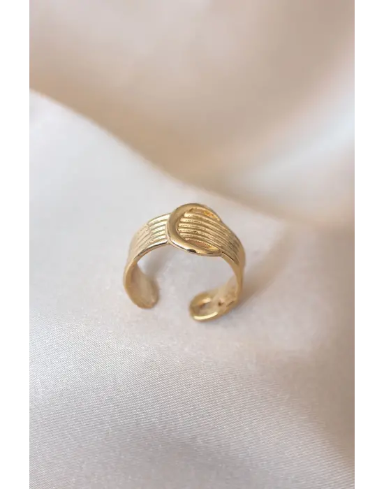 Kemer Tokası Detaylı Metal Yüzük