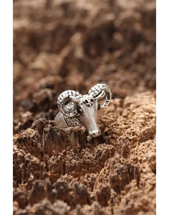 Koç Figürlü Ayarlanabilir Yüzük