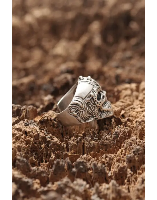 Kuru Kafa Figürlü Ayarlanabilir Motorcu Yüzük