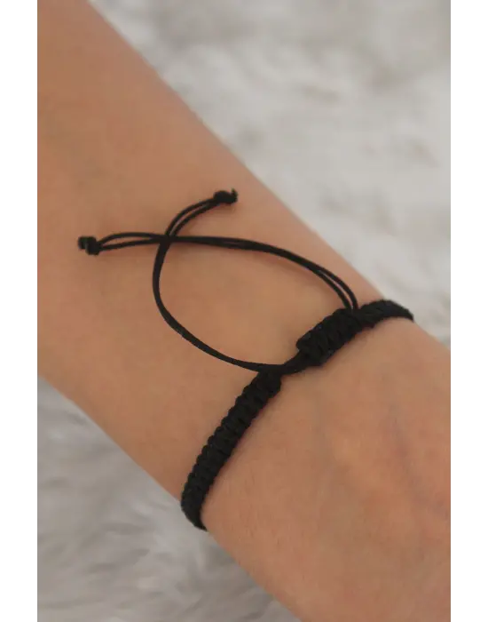 Makrome Füme Renk Taç Figür Kadın Bileklik