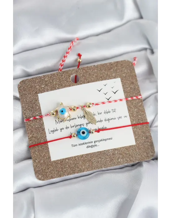 Marteniçka Bileklik 2li Caretta Caretta ve Nazarlı Model