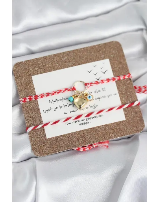 Marteniçka Bileklik 2li Kalp ve Nazalı Model