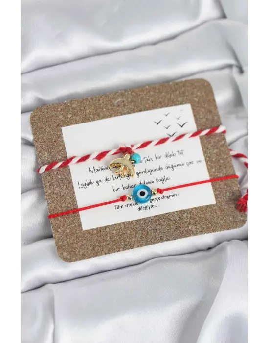 Marteniçka Bileklik 2li Nazar ve Kırlangıç Model