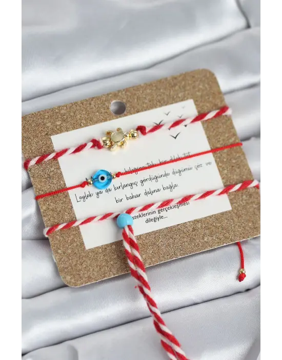 Marteniçka Bileklik 3lü Caretta Caretta ve Nazarlı Model