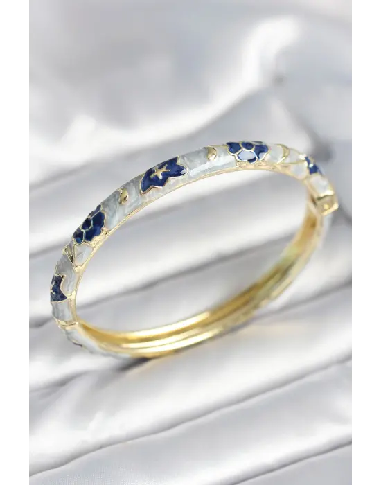 Mavi Renk Detaylı Mineli Kelepçe