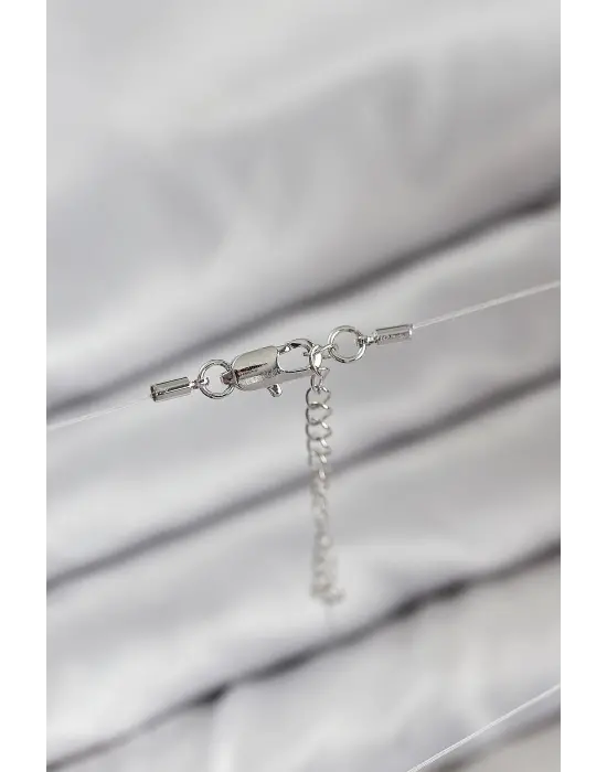 Misineli Yıldız Model Gümüş Renk Hayalet Kolye