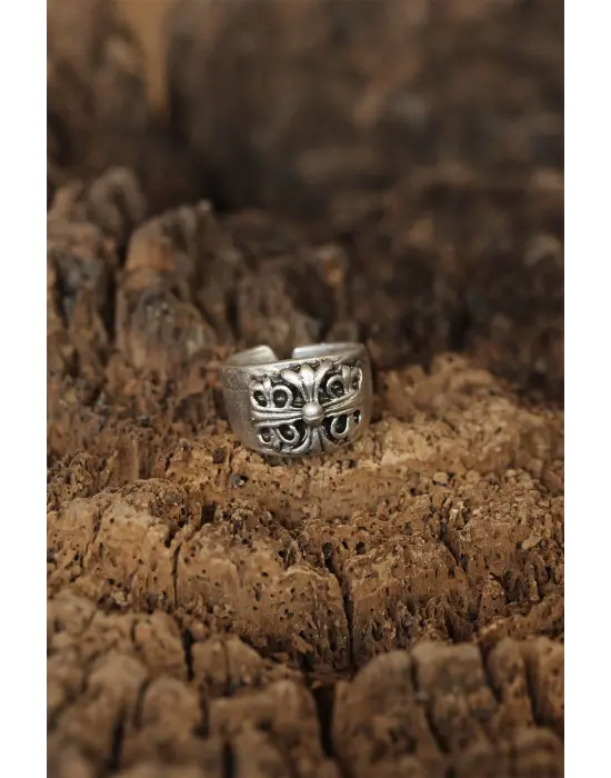 Motifli Ayarlanabilir Erkek Yüzük