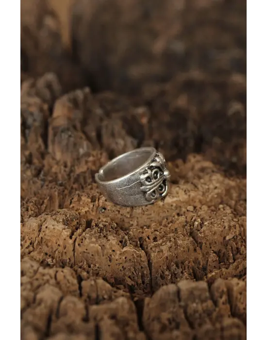 Motifli Ayarlanabilir Erkek Yüzük