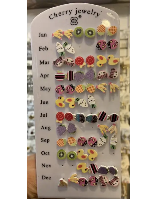 Meyve & Hayvan Figürlü Çelik Çocuk Küpeleri (Seçim Yapınız)