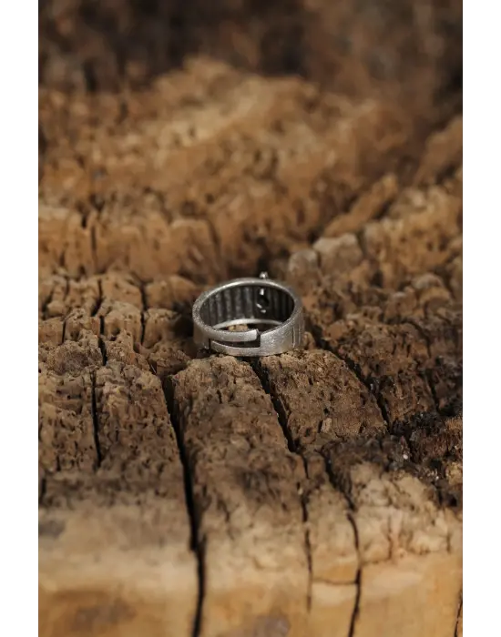 Otantik Kutup Yıldızı Tasarımlı Ayarlamalı Kadın Yüzük