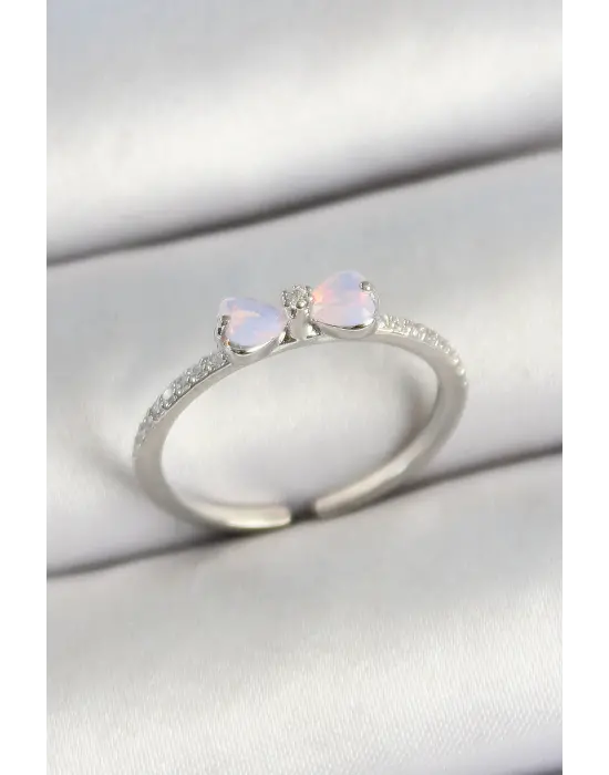 Pirinç Fiyonk Figürlü Zirkon Taşlı Gold Renk Ayarlanabilir Kadın Yüzük