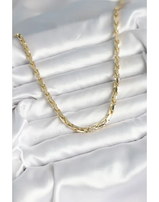 Pirinç Gold Renk 60 cm Zincir Kadın Kolye