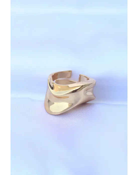  Altın Ayarlanabilir Kalın Ezme Yüzük