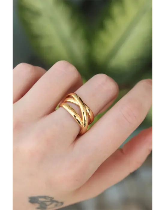  Altın Ayarlanabilir Sarmal Yüzük