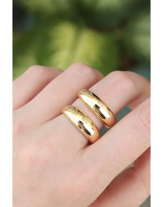  Altın Ayarlanabilir Şerit Yüzük