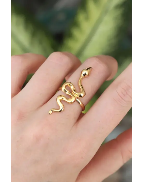  Altın Ayarlanabilir Yılan Yüzük