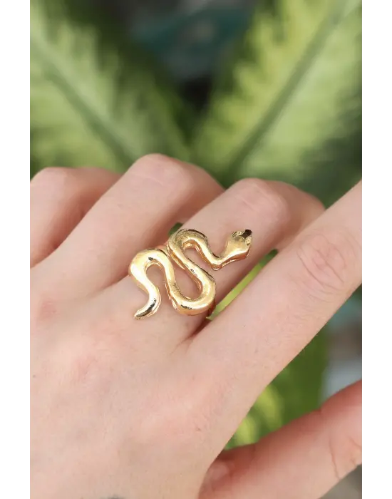  Altın Ayarlanabilir Yılan Yüzük