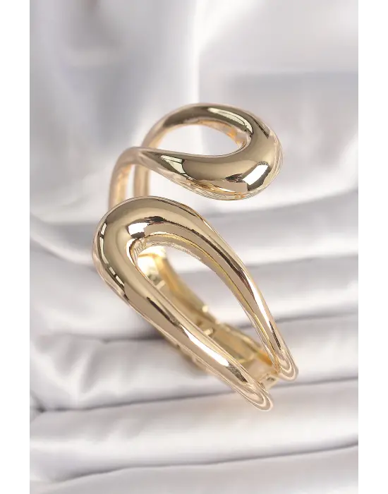 Pirinç Gold Renk Damla Model Kadın Kelepçe