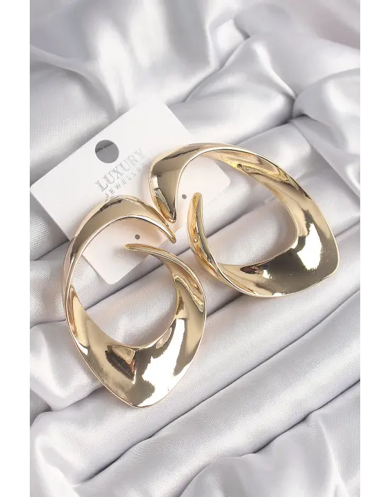  Altın Halka Model Vintage Çelik Küpe