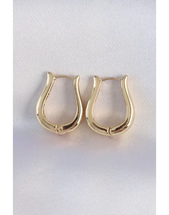  Altın İçi Boş Gül Küpe