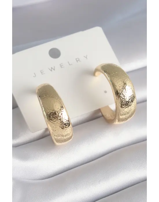  Altın İşleme Detay Çelik Küpe