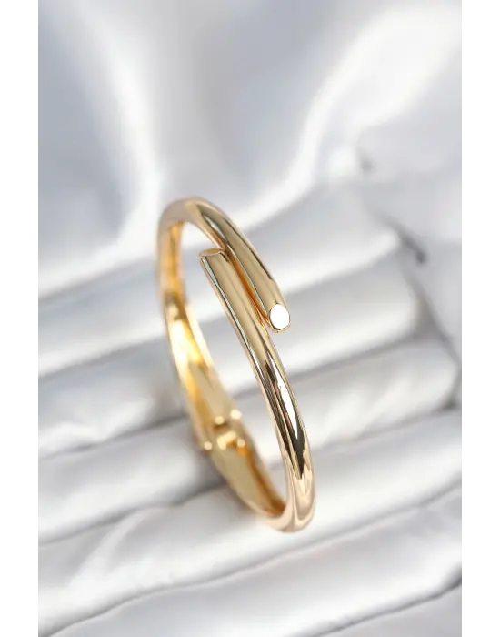Pirinç Gold Renk Kadın Kelepçe Bileklik