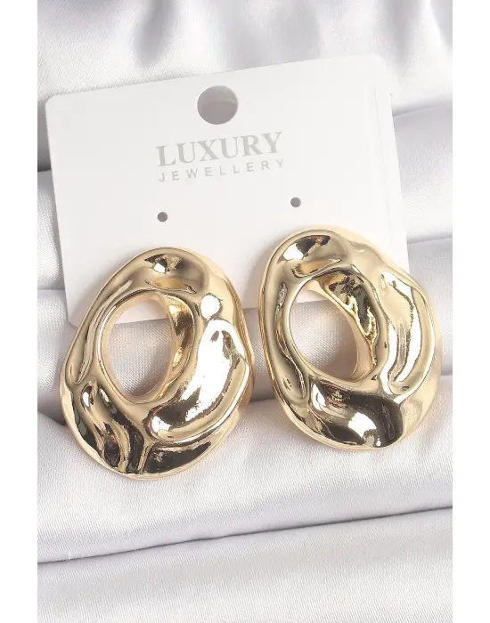 Altın Kemik Halka Model Çelik Küpe